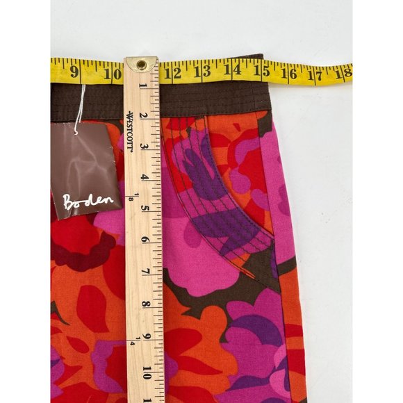 Boden Floral Boho Button Front Mini Skirt Cotton Size 10 - Picture 5 of 10